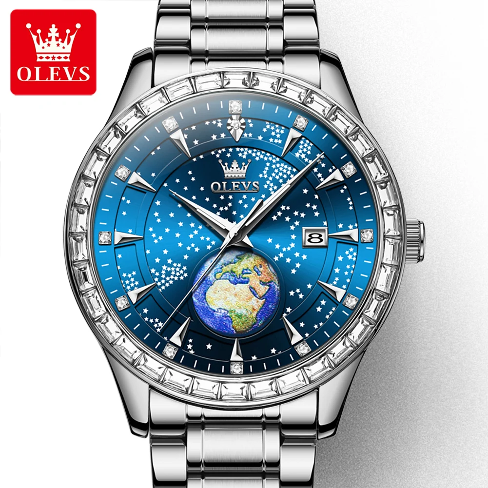 Men's Watch OLEVS 9967 - Luxury Stainless Steel Sports Watch