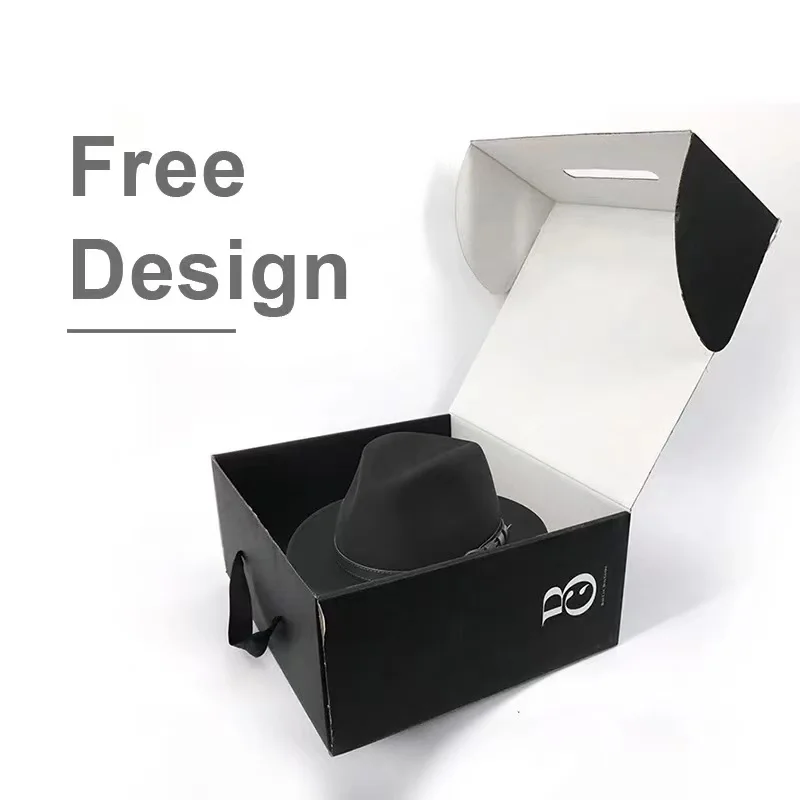 Custom Large Wide Brim Cap Era Fedora Hat Boxes Packaging Wholesale