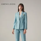 1 Pearl Button Office Formal Modern Slim Fit Designed Elegant OEM Blazers Women Suit Set For Ladies
