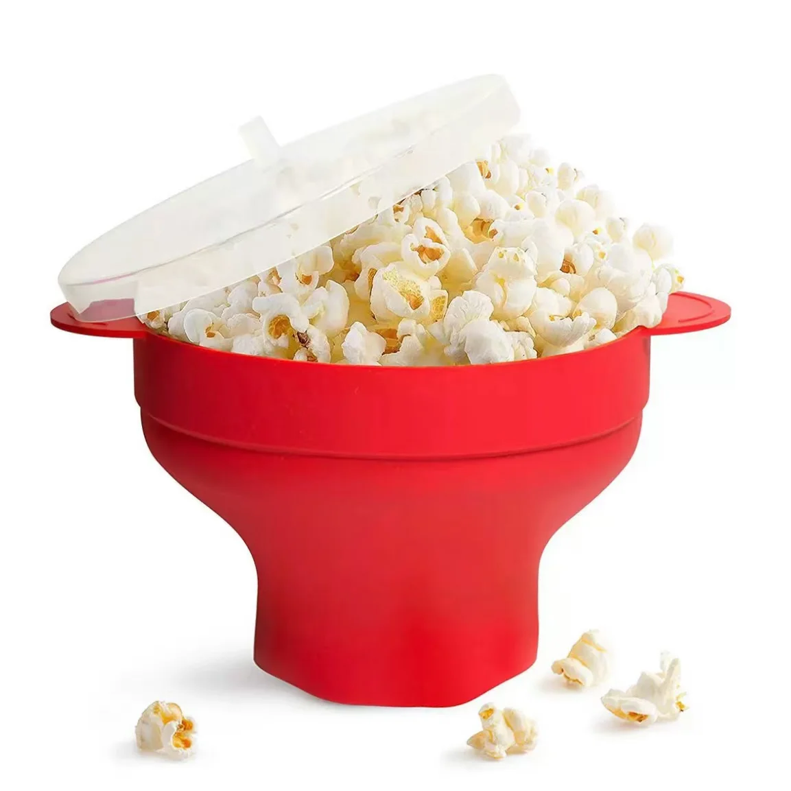Kitchen Utensils Silicone Popcorn Bowl Large Capacity Portable Storage for Easy Cleaning