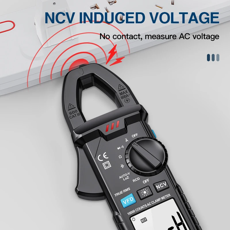 MESTEK Digital Clamp Meter AC Ammeter Multimeter Car Repair Current Volt  Capacitor Ohm Hz Tester  AC Clamp Meter Meter