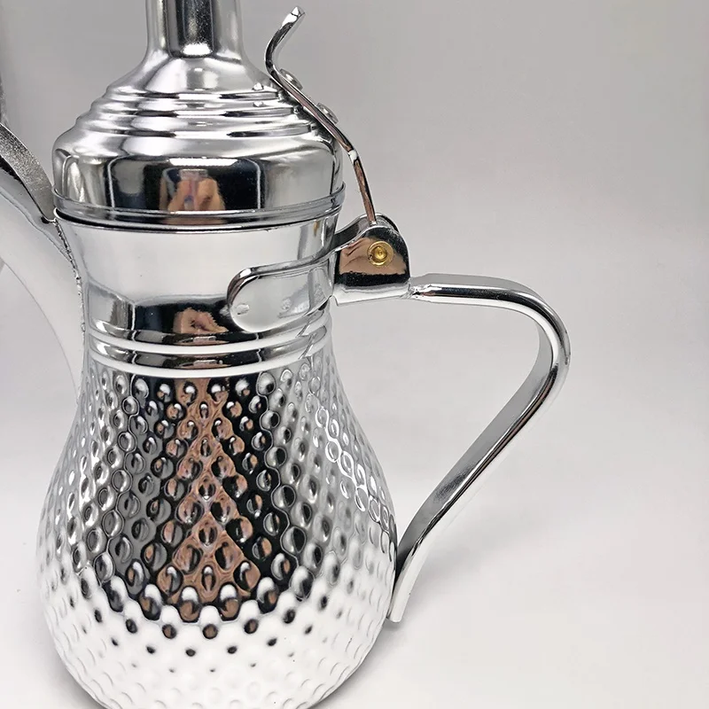 12oz/26oz Arabic Coffee Pot Stainless Steel Dallah Kettle Sliver