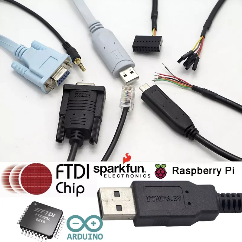 EXW FACTORY Compatibility Win10 8 7 LINUX FTDI Cable FT232RL PL2303 USB to TTL Serial Cable Oem Wire Harness Usb Charger