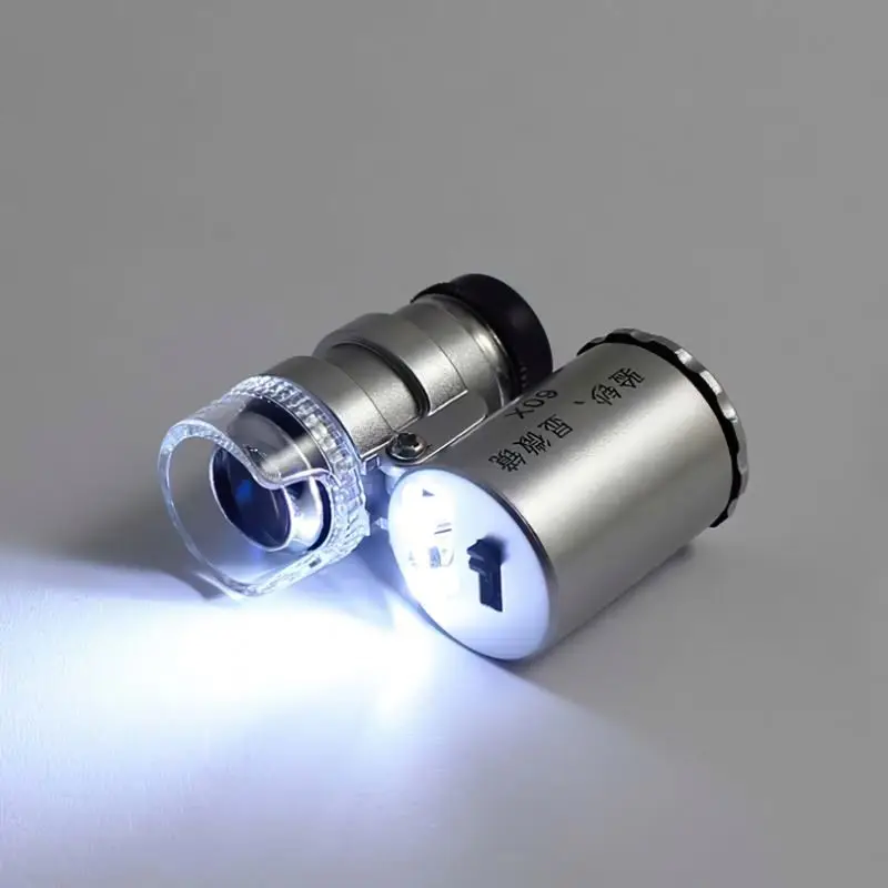 Microscope Smart Phone Magnifier Reading Glass Binocular Loupe Magnifying Glasses Gem Inspection Mini 60X Pockets Gemstone