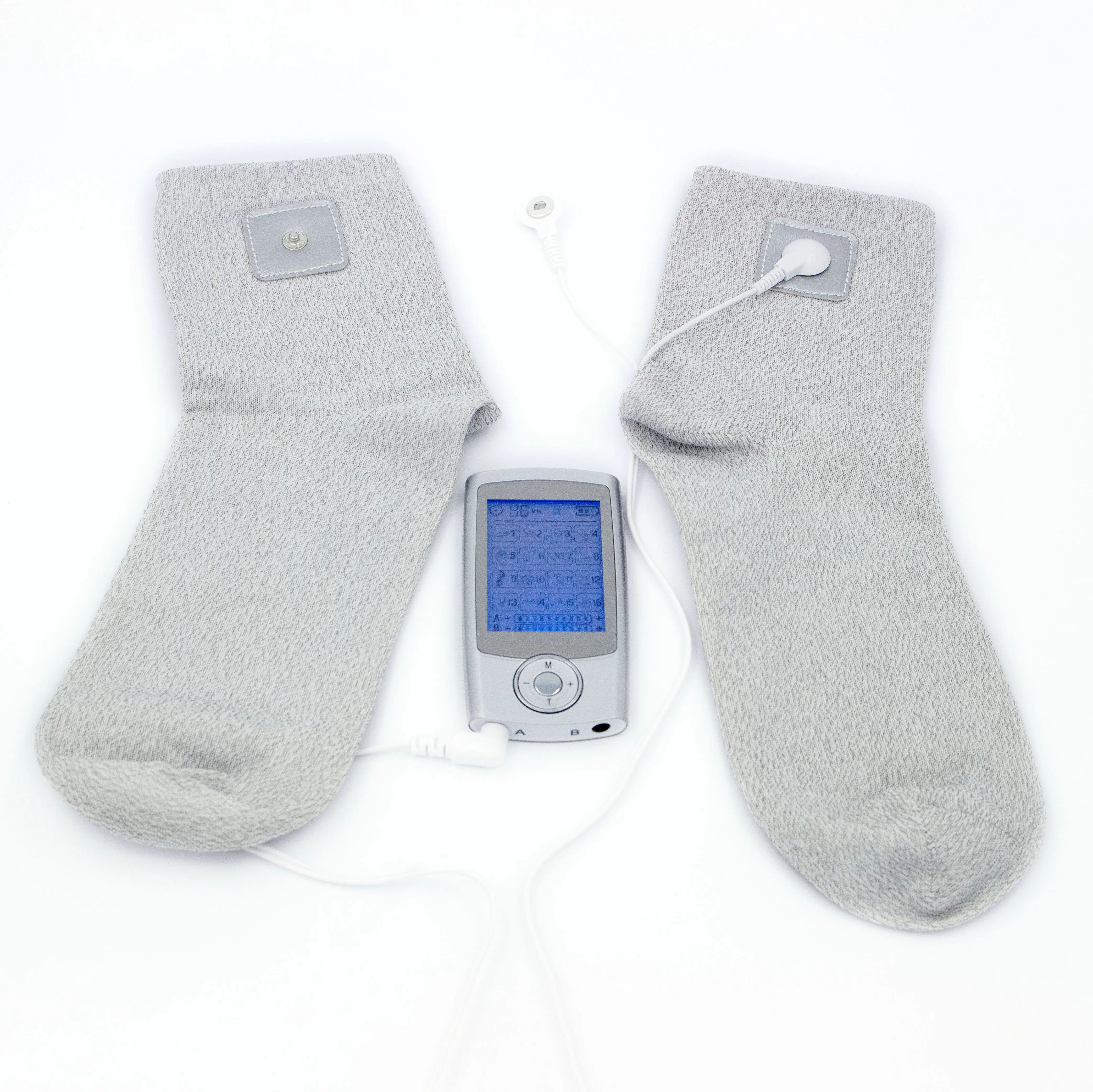 Tens Unit Conductive Foot Massager with Silver Fiber Sock for Arthritis Poor Circulation Numbness Wheelchair Accessible