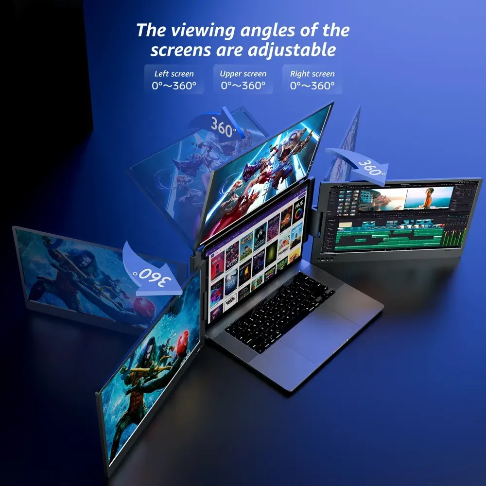 X90M Triple Monitor Extender - Dual Portable Monitor for Trading