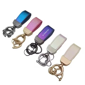 Lambskin key chain laser small fresh keychain cute grain perfect with key chain bag pendant manufacturers wholesale