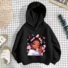 Felpa ragazza con forcina a cuore nero stile sottile