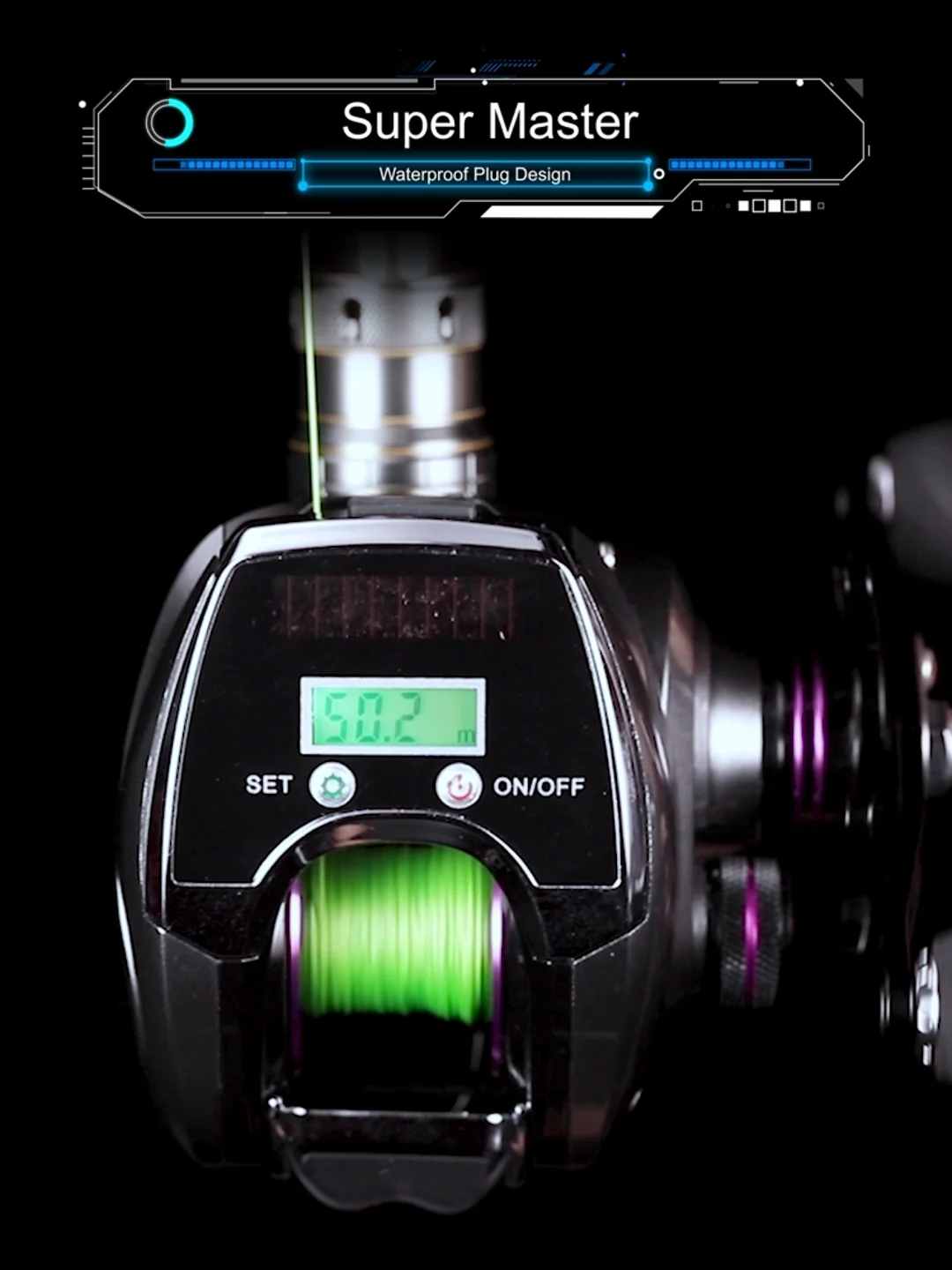 Baitcasting Molen – Gouden Hoge Snelheid, Anti-explosielijnsysteem, Lichtgewicht Metaal, 260 Gram