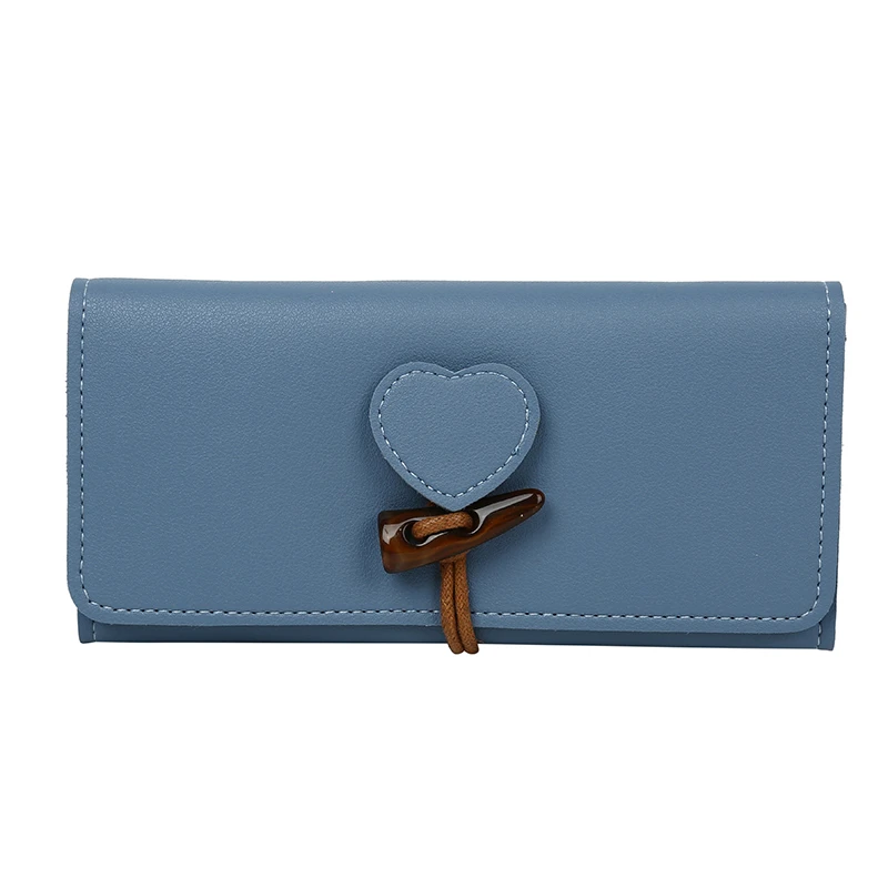 High Quality Women's Leather Wallet Custom Short PU Credit Card Holder with Slim Money Clip Long Clutch Purses