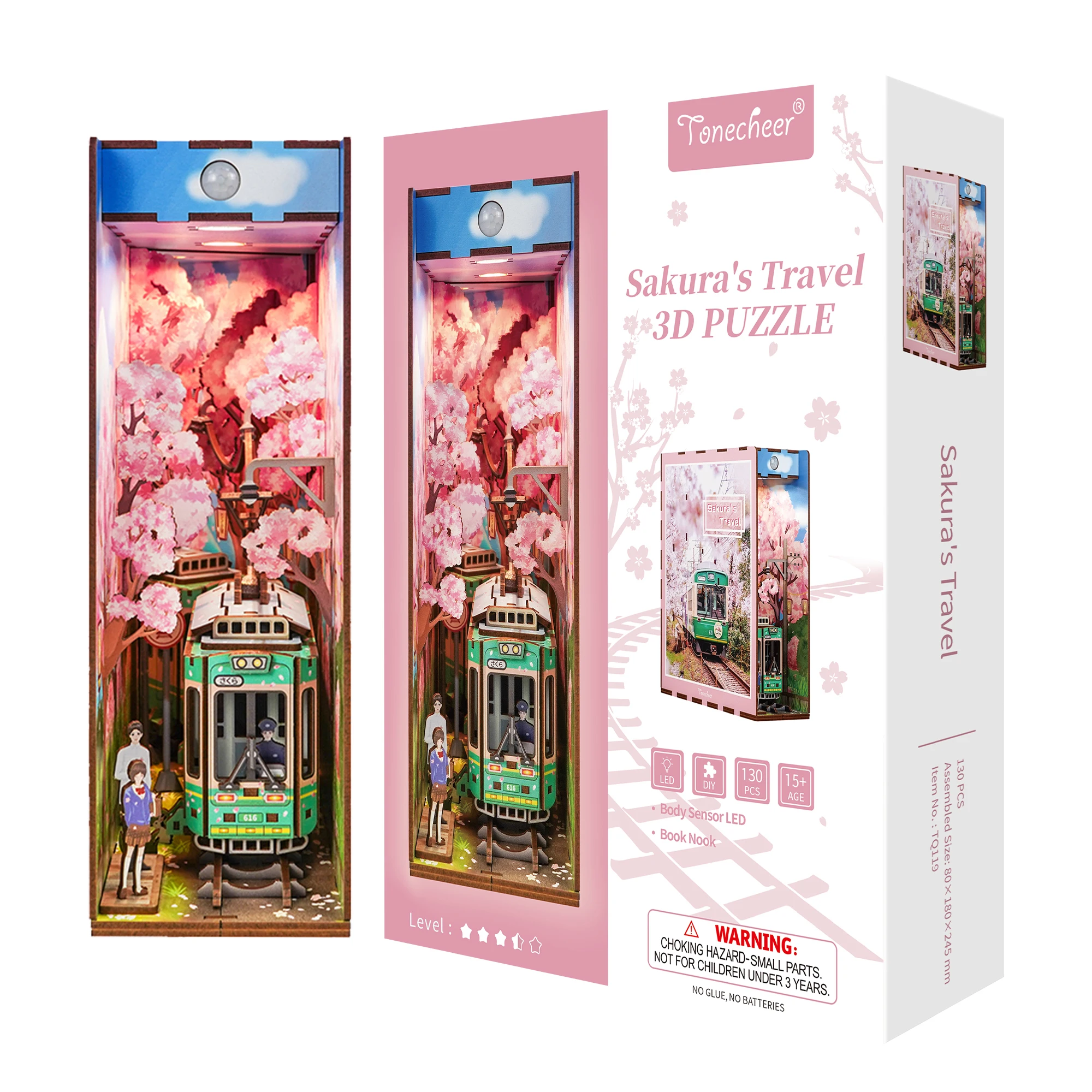 ⭐さくら様おまとめ4点♥️トレジャーBOX他⭐--156・157・162・166 Tonecheer Sakura's Travel - DIY Wooden Bookends Puzzle
