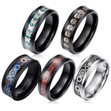 Ouyuan Jewelry Tungsten Steel Factory Wholesale Custom 8mm Fashion Men And Women Engagement Tungsten Steel Ring