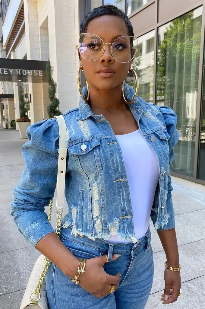 Buy Puff Sleeve Jacket,Jean Jackets For 