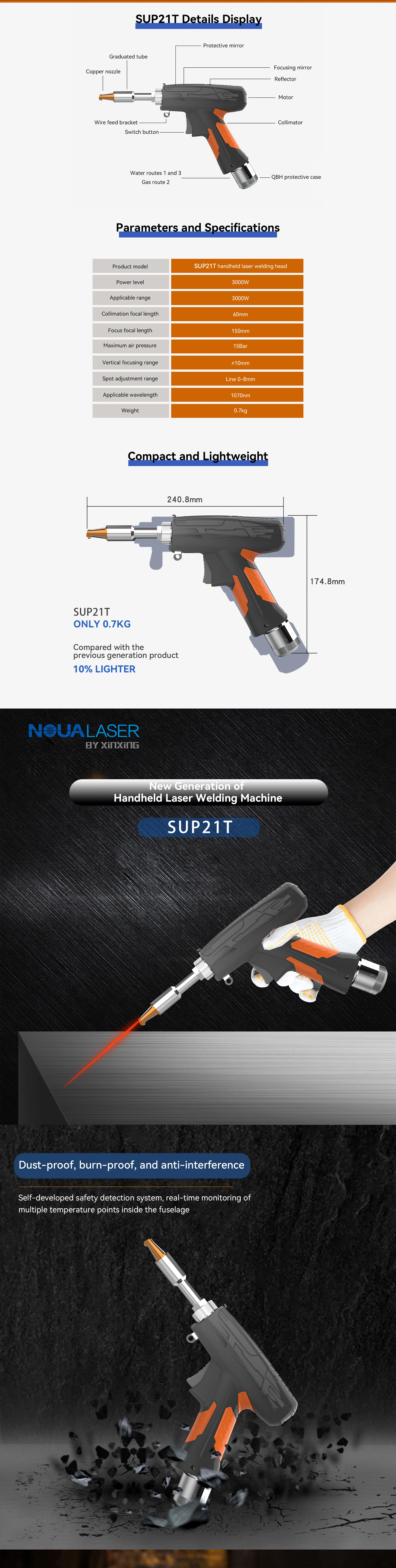 4 in 1 Multifunction Fiber Laser Welding for Pipe / air Cooling Laser Cleaning Machine/ Laser Welder Laser Welding Machine 3in1