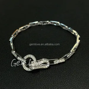 Lab Grown Diamond Bracelets: 18K White Gold Tennis (6mm) & 20mm Cuban, Bezel, Mens/Womens, Elastic Bangles, Wholesale Luxury Set