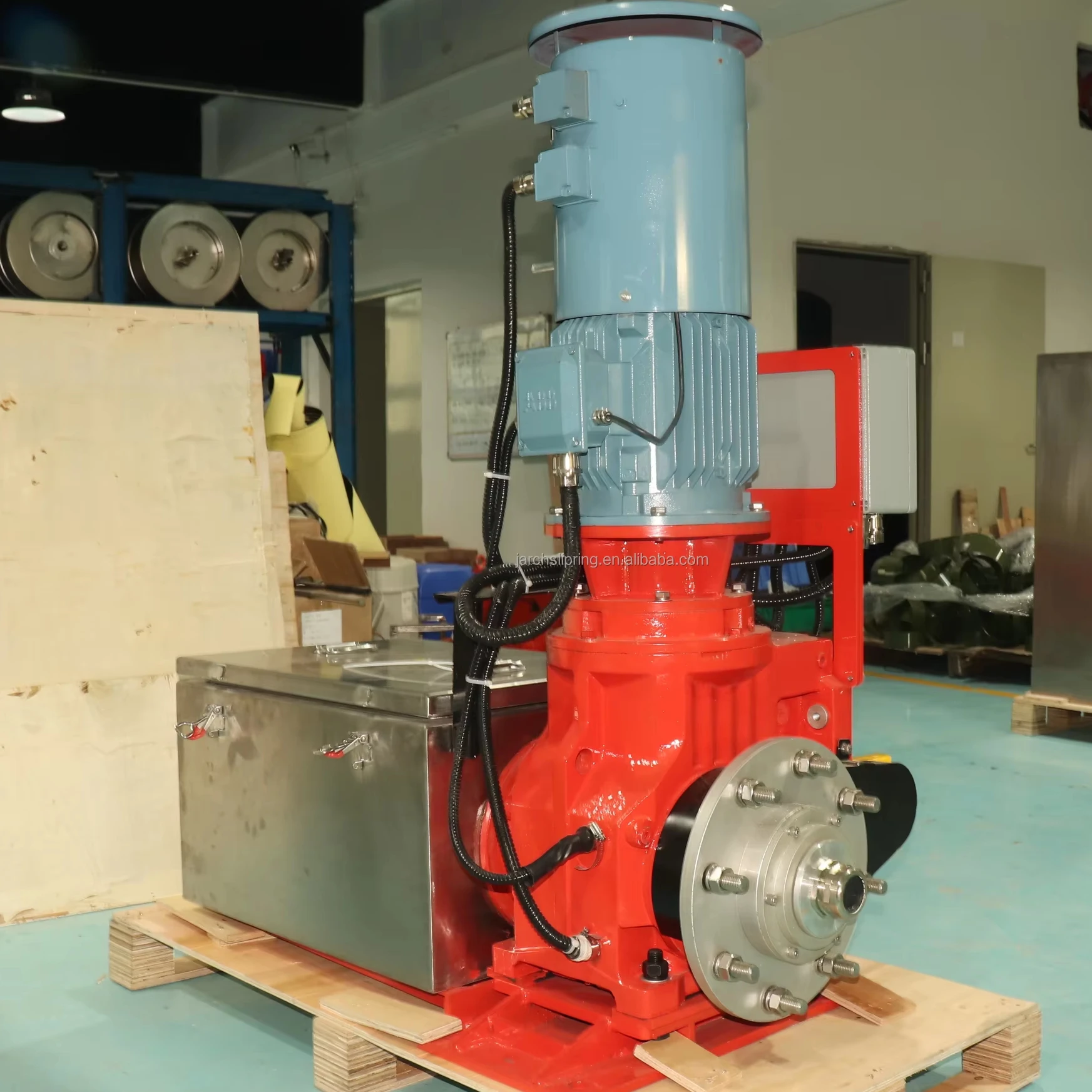 Large Strength Motor Driven Cable Reel Slip Ring  Gantry Crane Electric Rewind Hysteresis Cable Reel Drum for Power Railway Cart