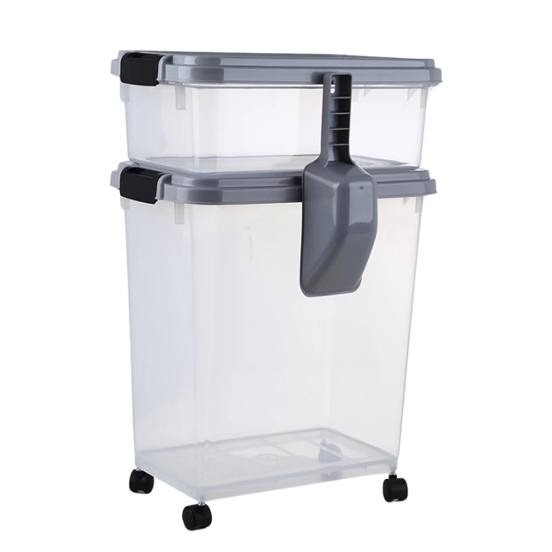 40 л портативные пластиковые контейнеры для хранения кормов домашних животных оптовая продажа сухие зерновые ящики собак и кошек