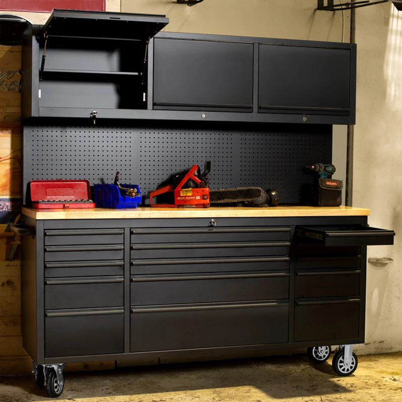 Work Station 15 Drawers  Metal Tool Roller Cart Workshop Storage Tool Cabinet with Handle and Wheels supplier
