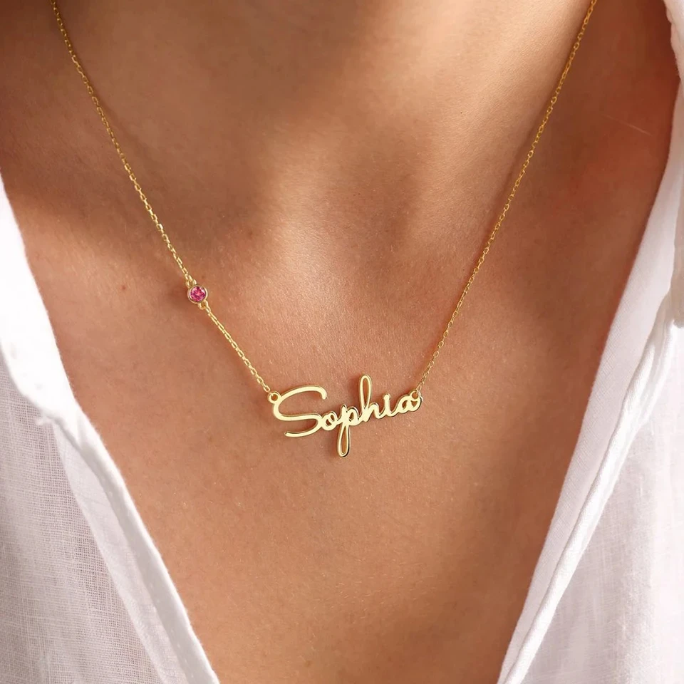 Emanco Fashion Stainless Steel Custom Cheap Name Necklace Personalized