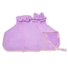 Purple hooded bathrobe