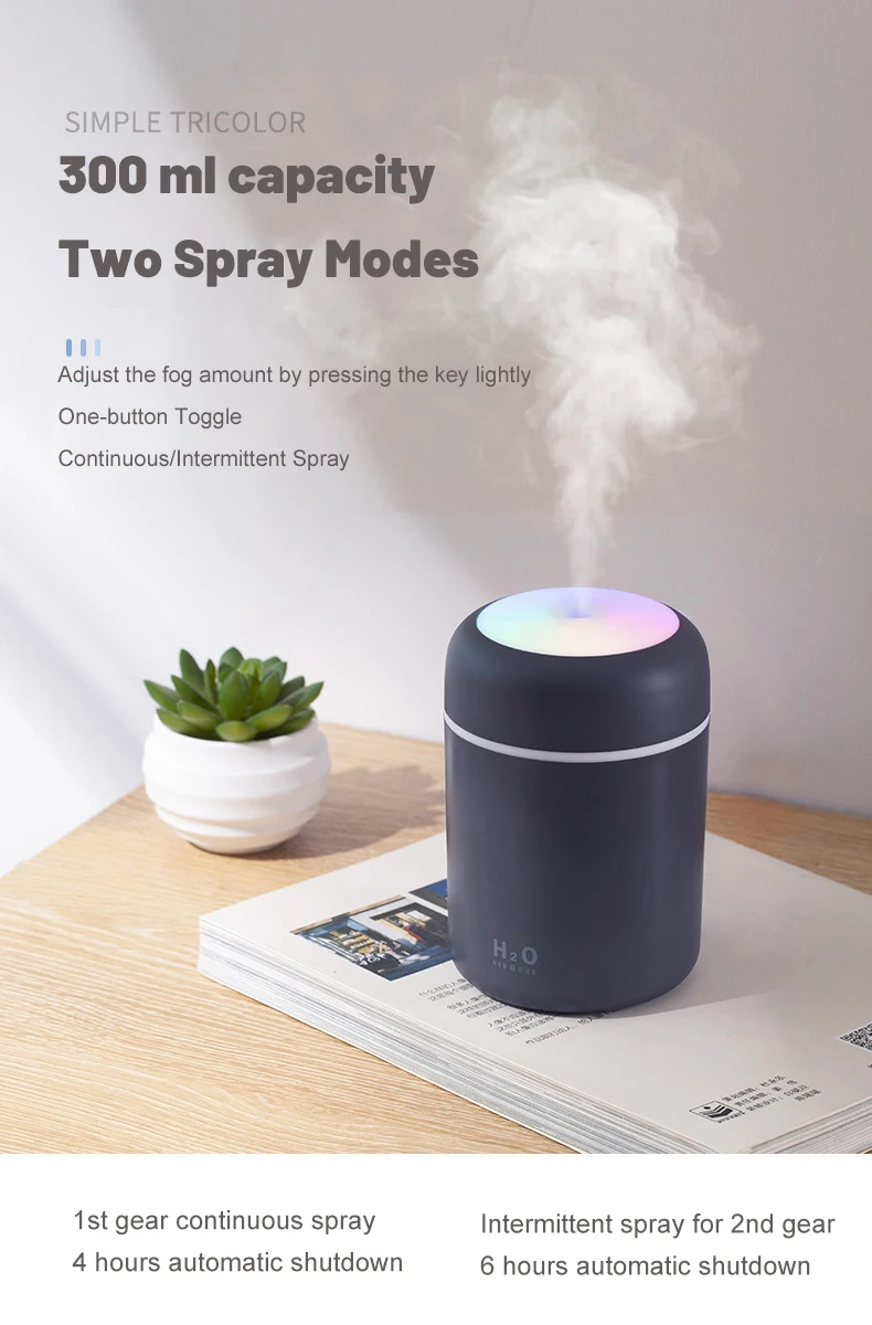 H2o Spray Mist Maker Double Wet Fogger Aroma Diffuser Essential Oil Car ...