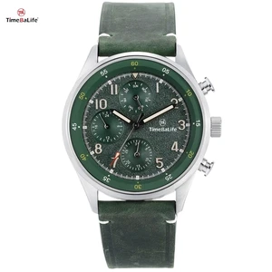 Hot Sapphire Crystal Leather Strap Steel case Men's Chronograph Watches OEM/ODM Customized Quartz Watch Logo for Men