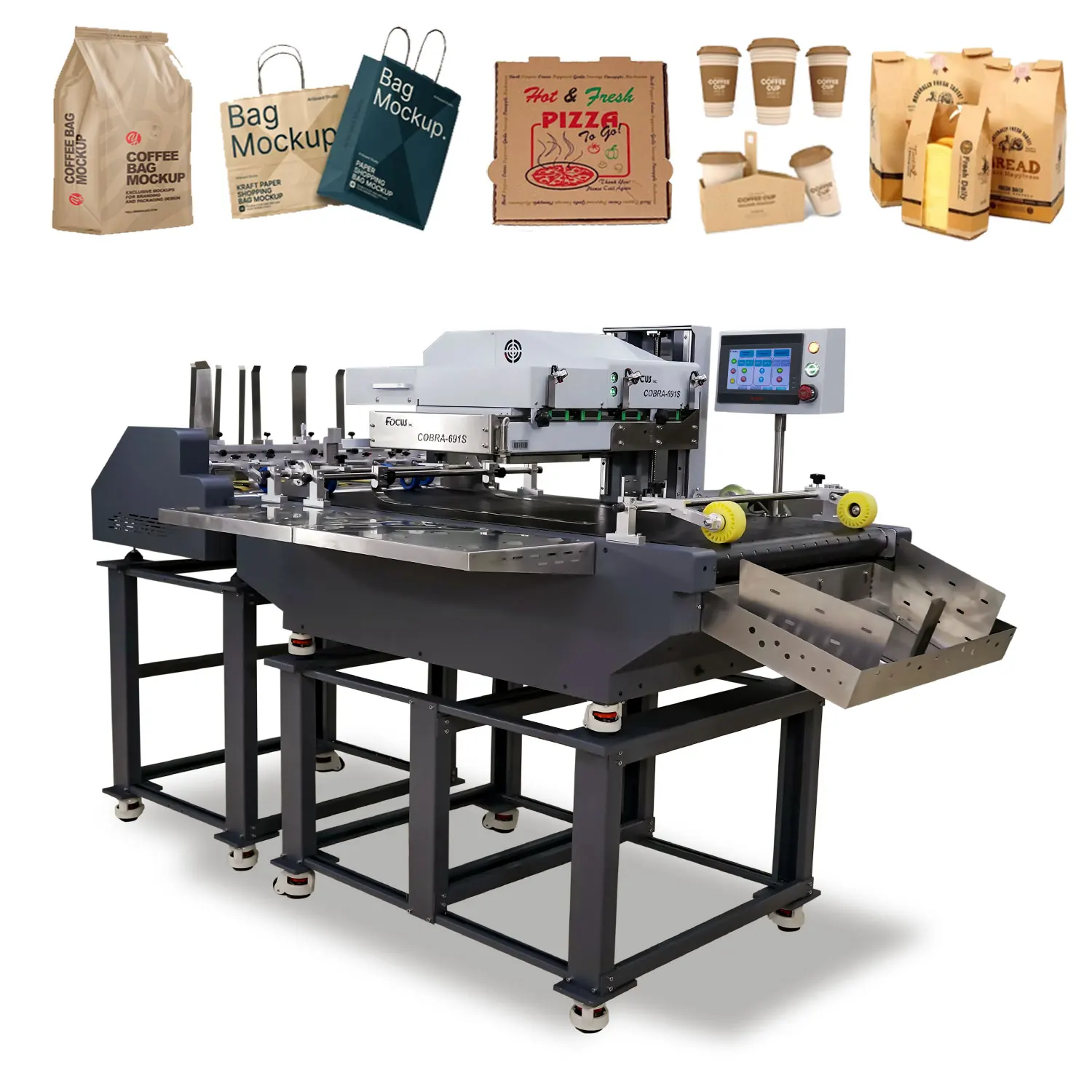 Focus Inc гофрированный картон коробка для пиццы конверт бумажный пакет цифровой струйной упаковки этикетки печатная машина