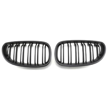 5 series E60  matte black double line kidney front grille double slat E60 front grille for BMW