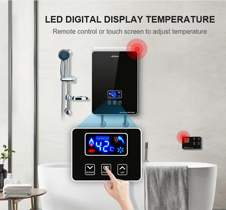 Wholesale multi-function shower multipoint instant electric water heater  with Remote Control From m.alibaba.com