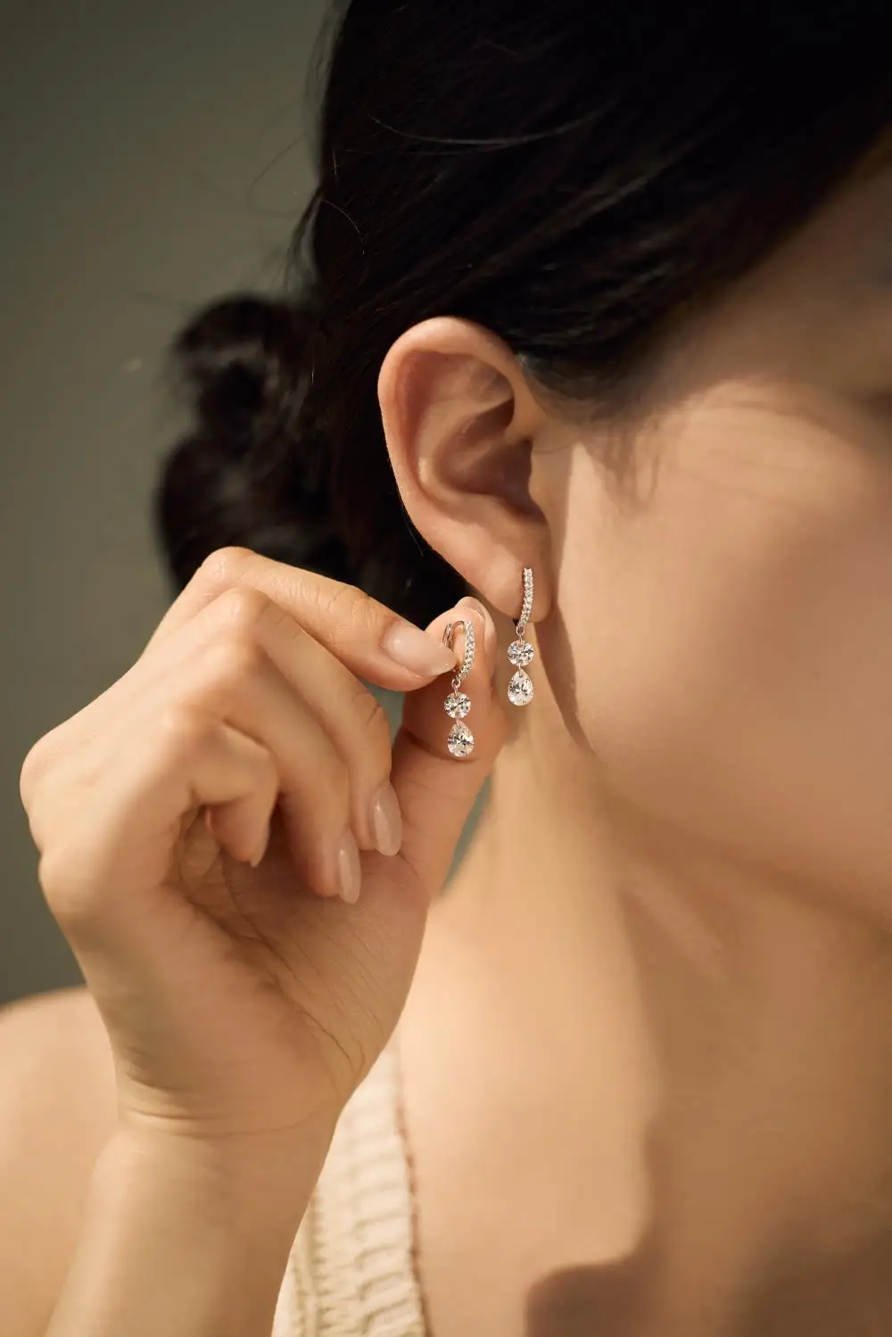 KAKODIY Luxury Zircon Drop Pendant 14K Gold Plated Earrings 925 Sterling Silver Fine Jewelry Earrings detail 3