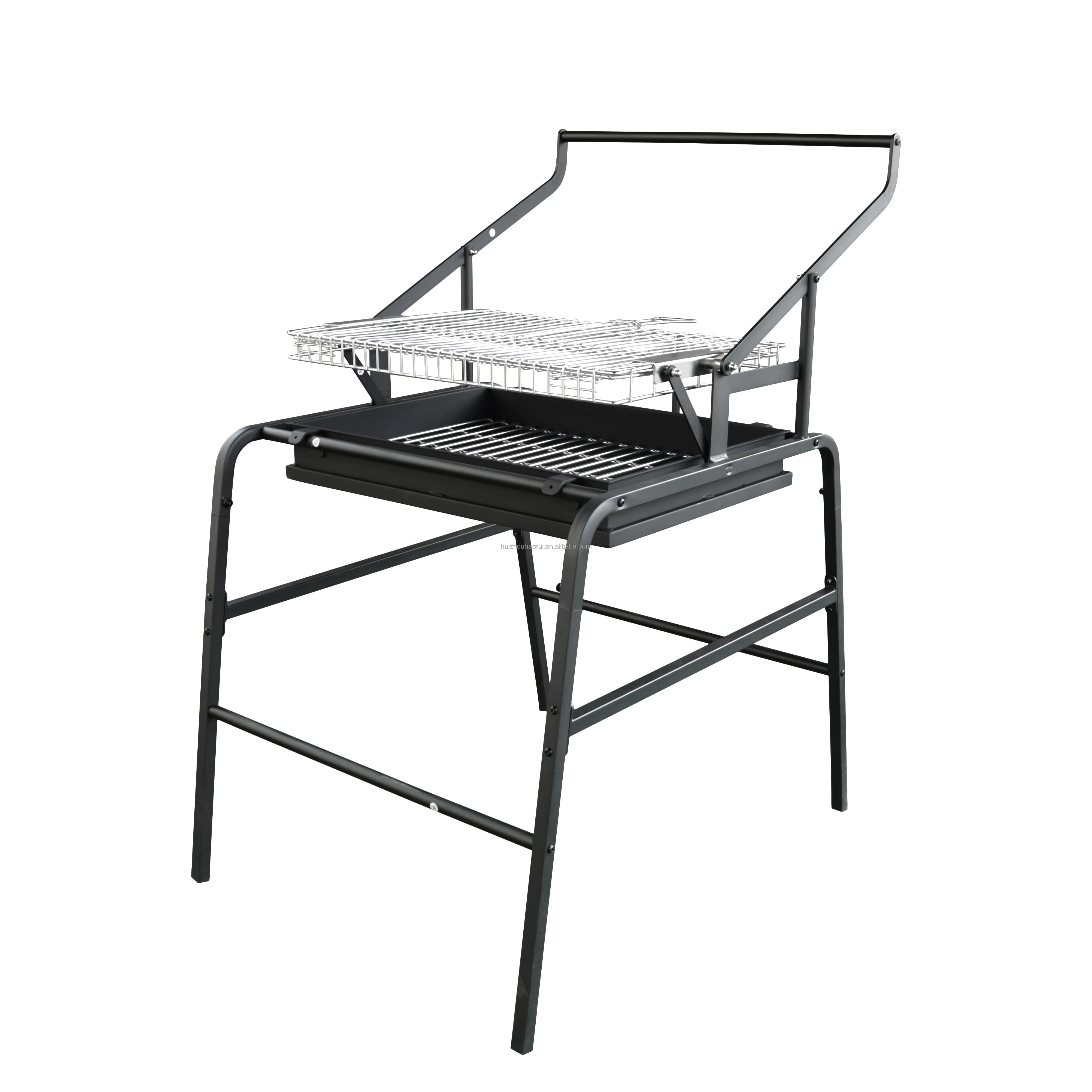 Cestino per Grigliare Rotante, Banaone 2 Pz Cestini per Barbecue Rotondi in Acciaio Inox con Staffa, Spazzola per la Pulizia, Tubo a Rete per BBQ da Campeggio All'aperto Portatile per Carne, Verdure