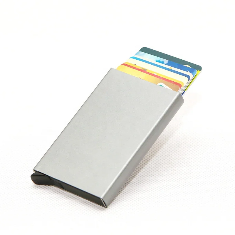 Factory Direct 10 Cards Large Capacity Automatic Aluminum RFID Blocking Laser Logo