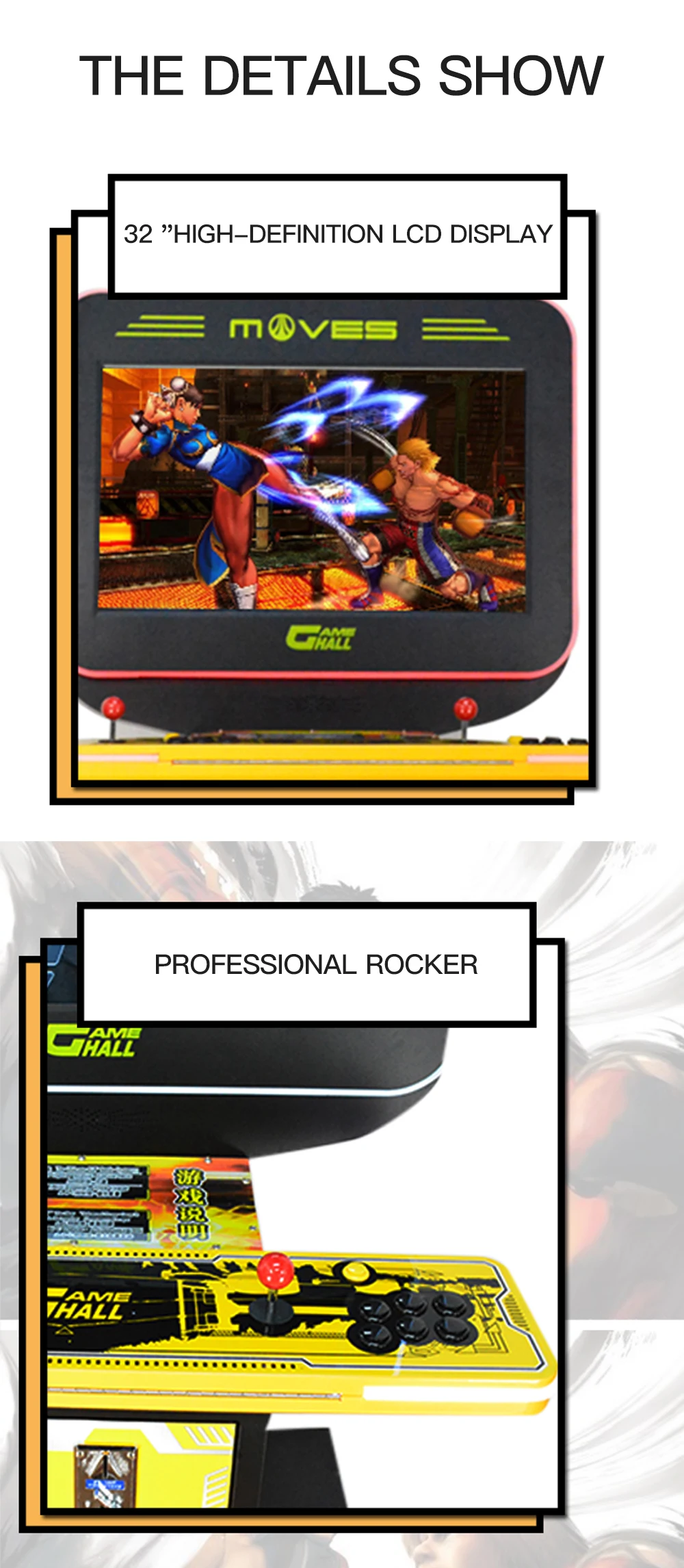 32 inch LCD screen coin - operated fighting arcade two - player fighting games indoor games hardware box boxing King console