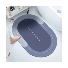 Oval Square Bath bathroom rug   anti non slip water absorbent floor shower mats Rubber Door Mat  Carpet  Crystal Velvet Mats