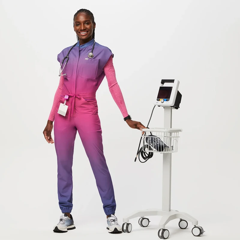 Customize One Piece Zipper Nursing Scrubs Uniform Jumpsuit Nurse Medical  Scrubs Uniforms Jumpsuits With Zipper on Legs