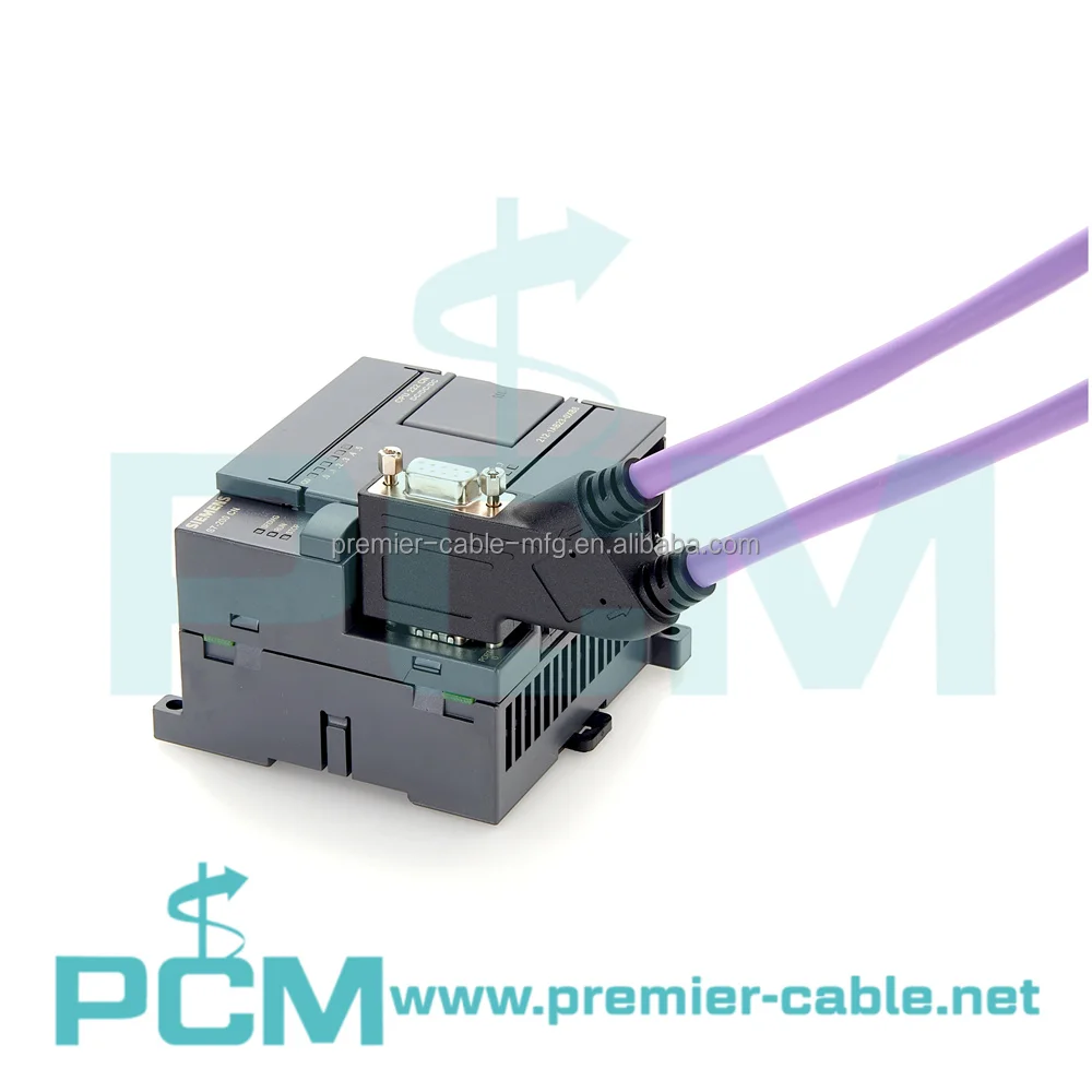 Industrial Automation Control Profibus DP DB9 to M12 Bus Connector Cable manufacture