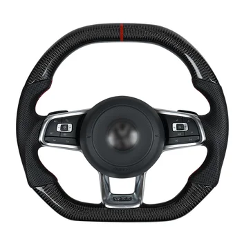 Customized Car Steering Wheel Steering Wheel Fit For Vw Golf 7 R Mk7 Gti Carbon Lenkrad Steering Wheel