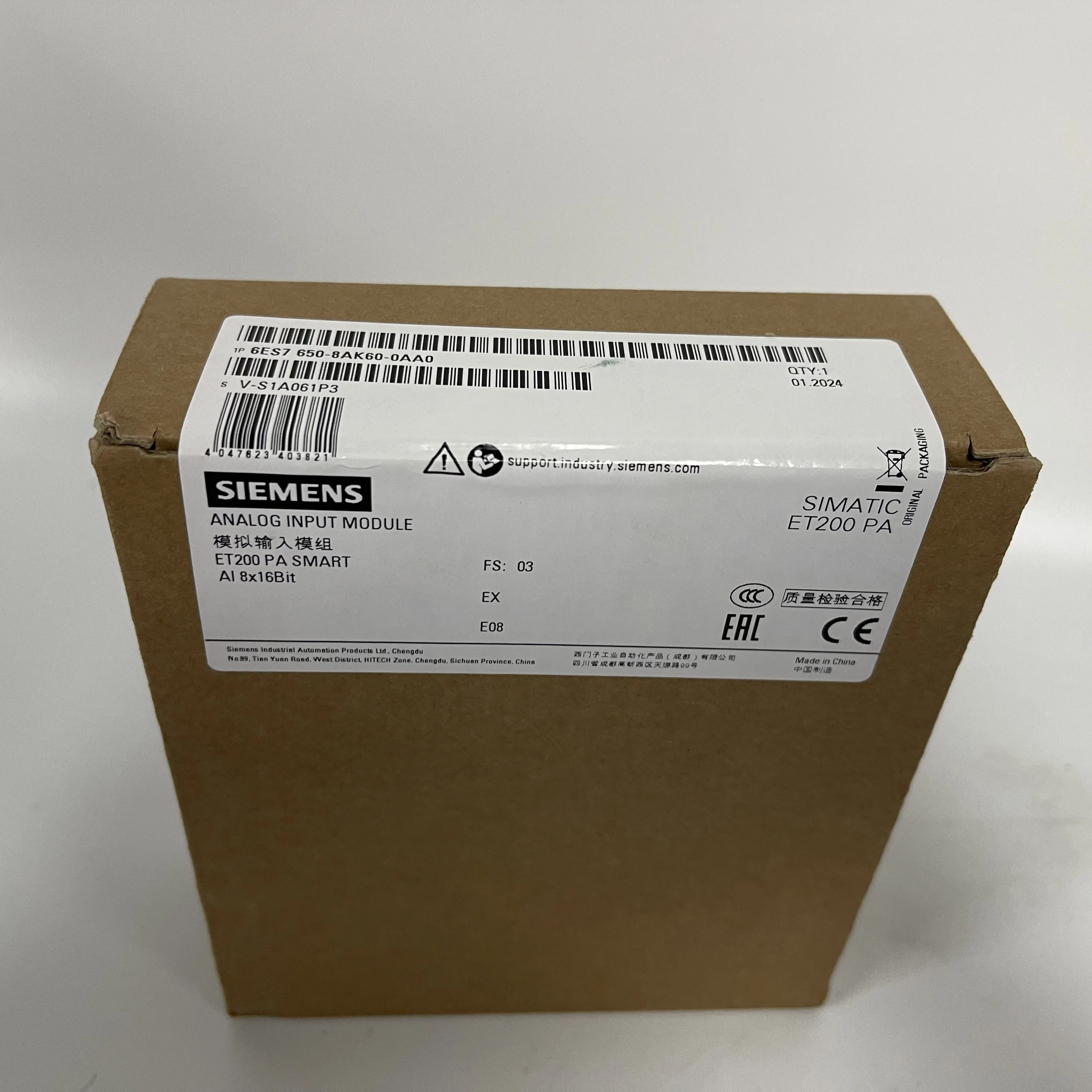 Siemens Analog Input Module 6ES7650-8AK60-0AA0 Siemens Analog Input Module 6ES7650-8AK60-0AA0
