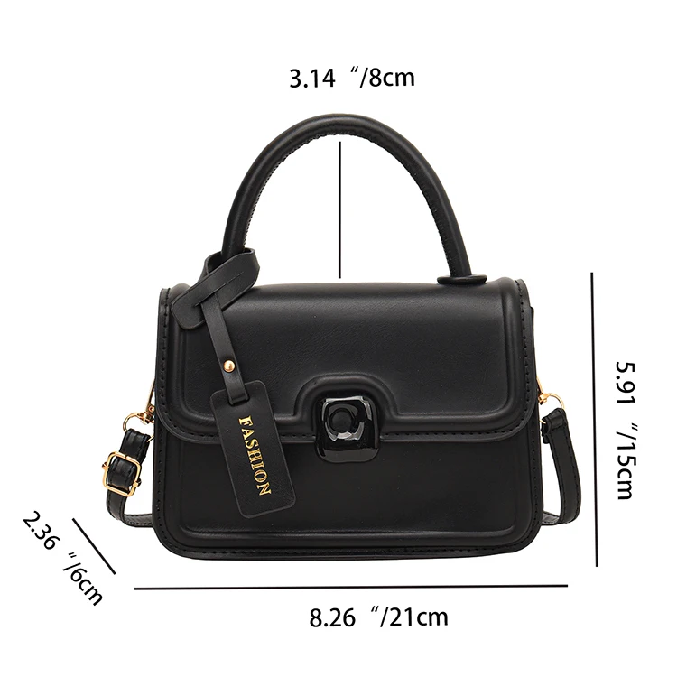 New Pu Women's Handbag Flip Bag Waterproof With Lock Designer Handbag ...