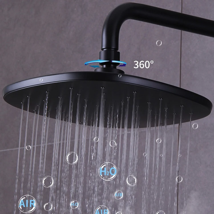 Oro Función de 4 vías Baño frío y caliente Grifos para baño y ducha Juegos de mezcladores de ducha con rociador de bidé