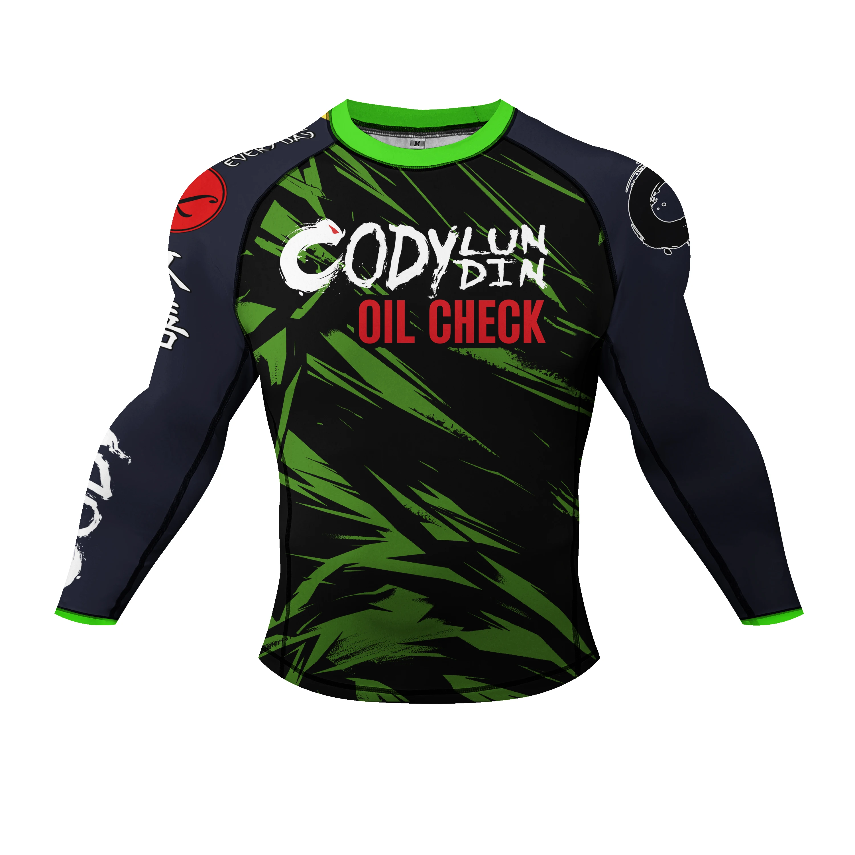 Cody Lundin MMA Rash Guard BJJ T Shirt 3D Printed Design Slim Fit Knitted Fabric for Men