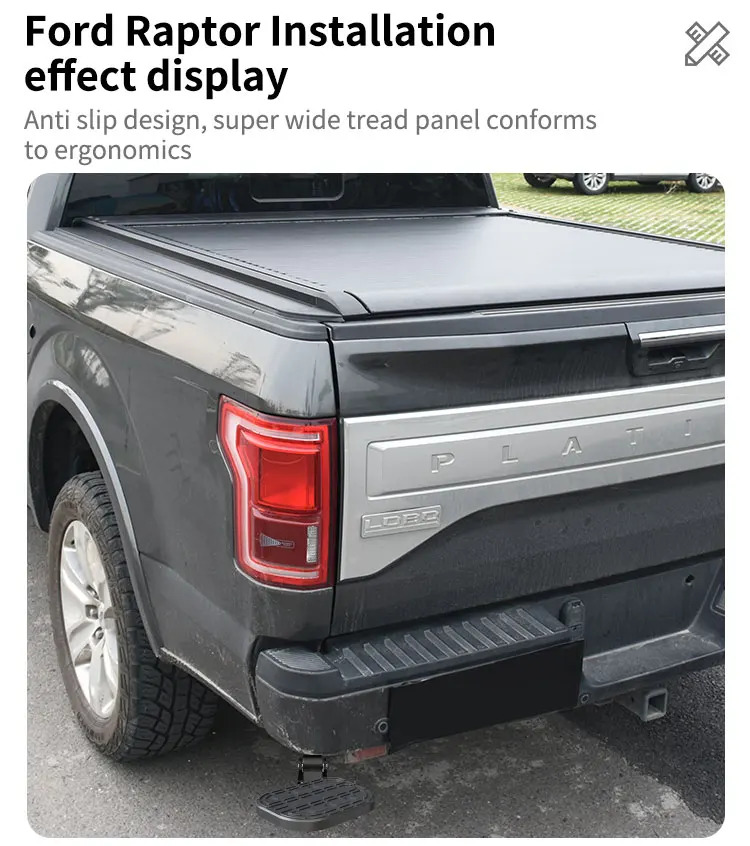 Custom Rear Bed Step Retractable Bumper Truck Tailgate Step for Ford F-150 trunk foot board F150 folding step factory