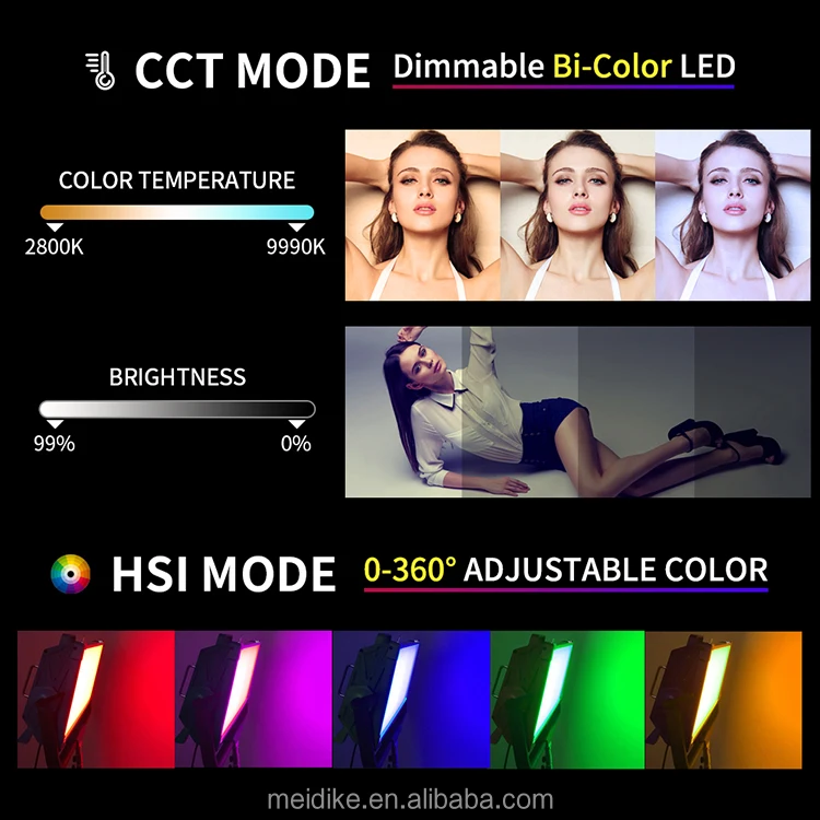 Digital AI-5000C rgbw led video film light 500w for large studio lighting with DMX