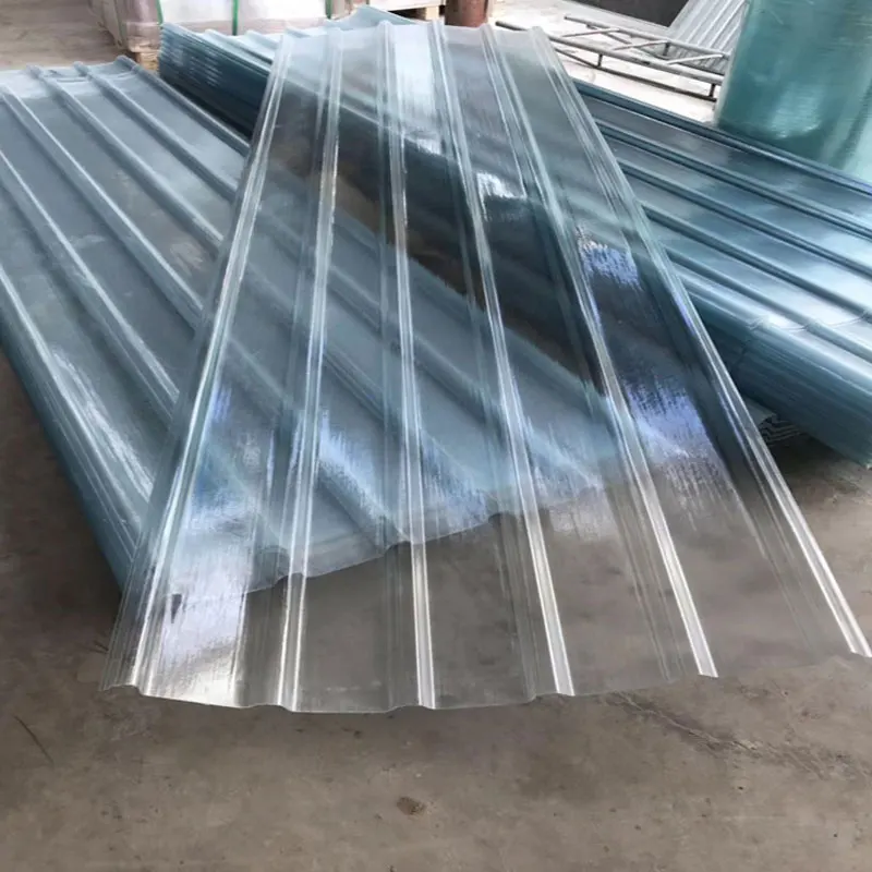 Unsaturated Polyester Resin Fireproof Transparent Frp Fibreglass Roofing Sheets for Sunlight Daylighting Board