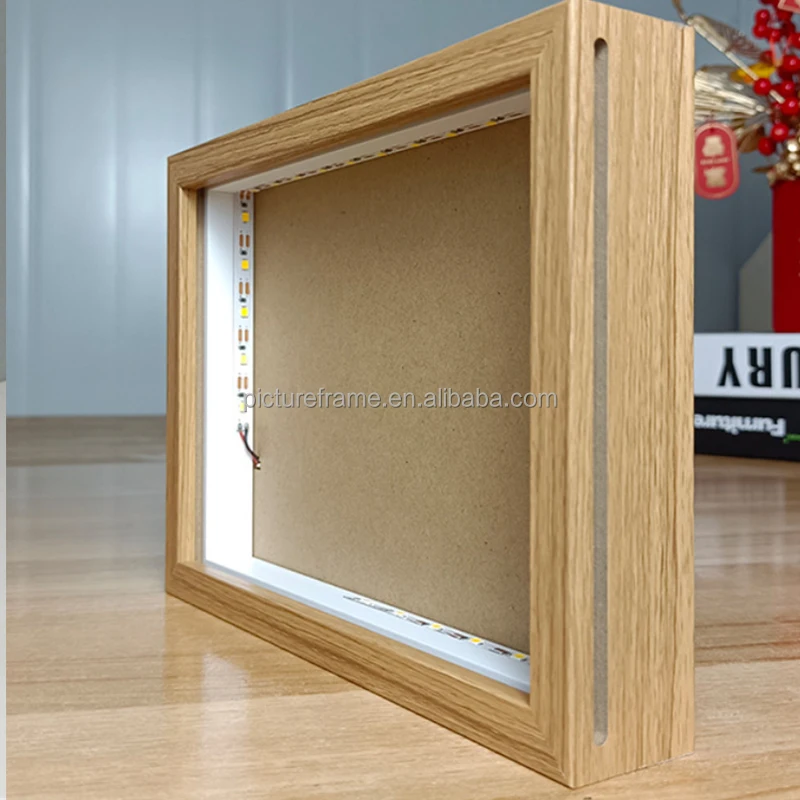 6x8 Shadow Box LED Energy Efficient Illuminated Art Light up Photo Frame Home Decor for Bedroom and Living Room