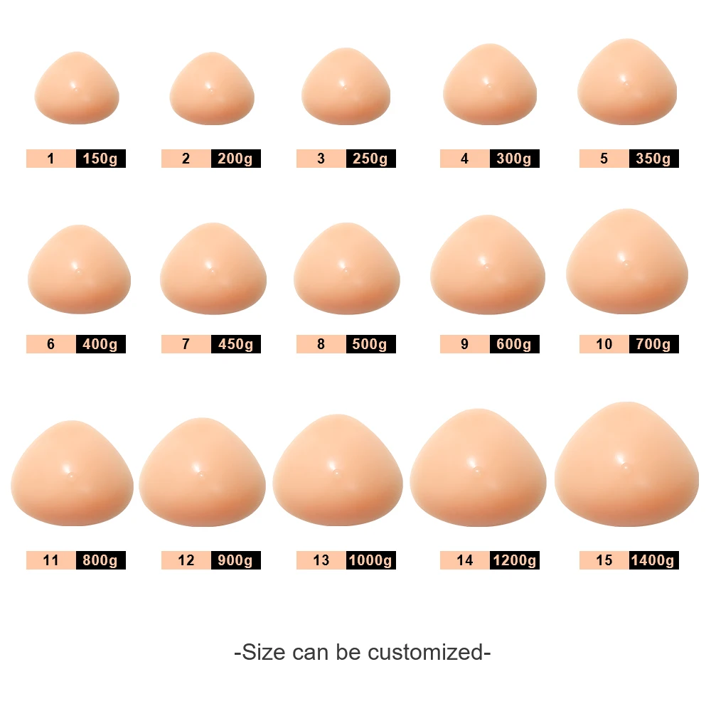 ONEFENG Triangle Silicone Breast Form for Mastectomy Women False Breast Making Body Balance Artificial Boob Big Chest Favorite