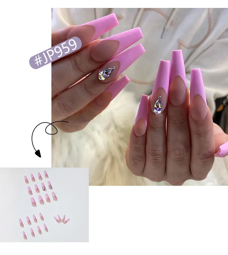 Artificial Nails Short With Glue Pure Nail Press On Handmade Press On ...