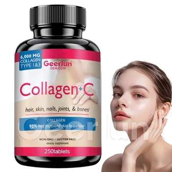 OEM Collagen Complex Vitamin C Pills Support Joint & Bones Supplements Best Skin Whitening Collagen Tablets For Skin Hair Nails