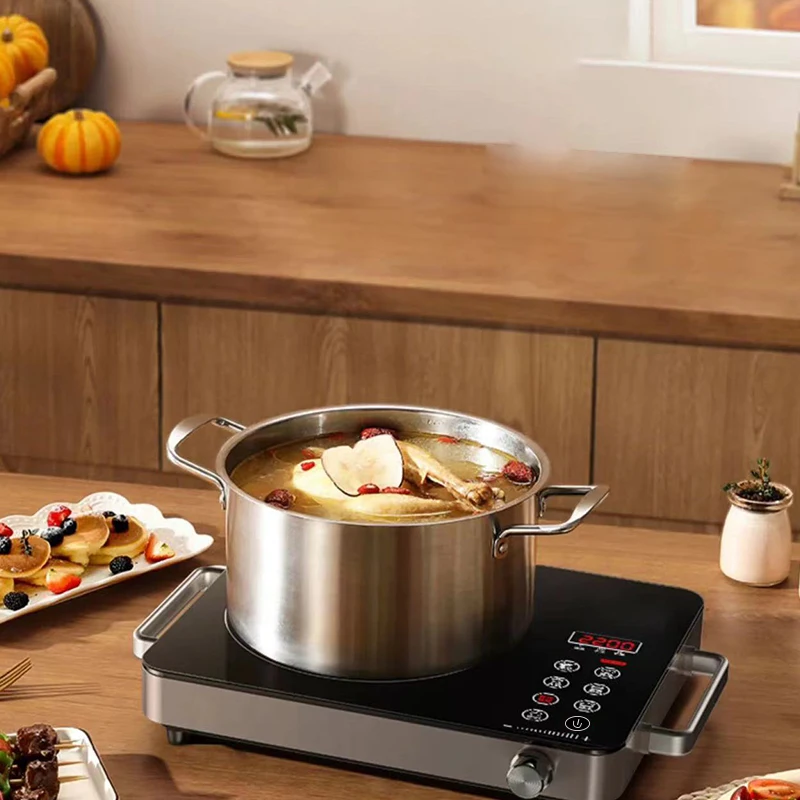 2200w Portable Induction Cooktop With Smart Touch Lcd Display
