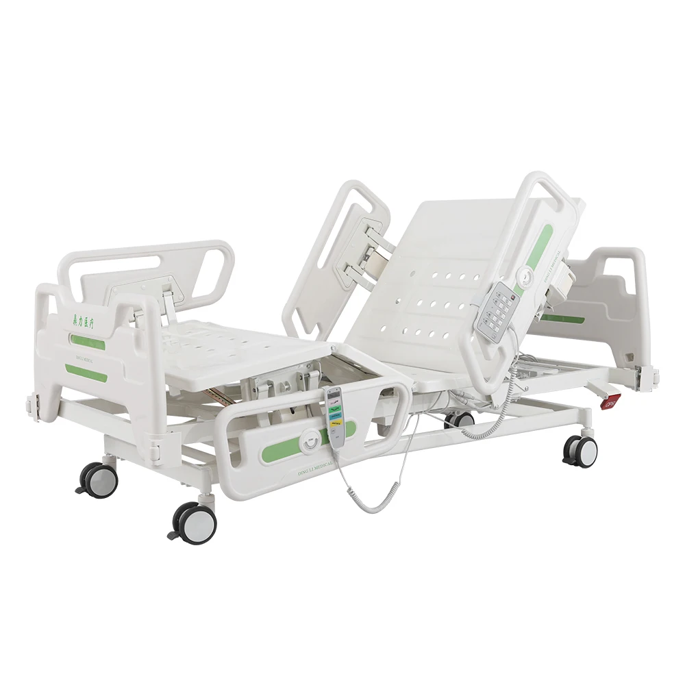 Manual Electric Anti-Skid Stainless Steel Nursing Bed-Five Function Critical Care Hospital Equipment Infusion School Use Battery 2